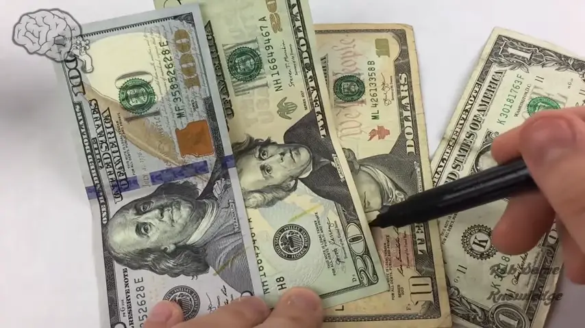 using counterfeit pen on cash